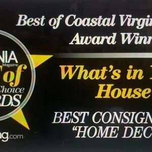Award Plaque for Best Consignment Home Decor